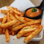 Peri Peri Fries + Fried Chicken Momo